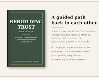 Christian Marriage Workbook Rebuilding Trust After Infidelity | Affair Recovery Couples Therapy Printable | Faith Based PDF
