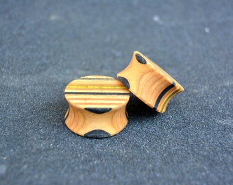 Plugs 20mm from recycled skateboard, wooden plugs, ear plugs, ear stretchers, tunnel earrings