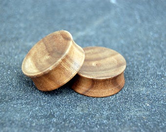 Walnut concave plugs 24mm, walnut wood, wooden plugs