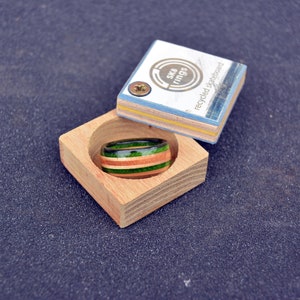 Perfect gift Green olive natural recycled skateboard rings image 3