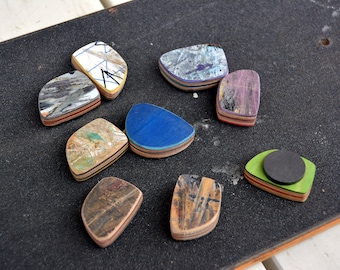 Recycled skateboard magnet for fridge, batch of 5 magnets, magnet souvenirs, skateboard souvenir