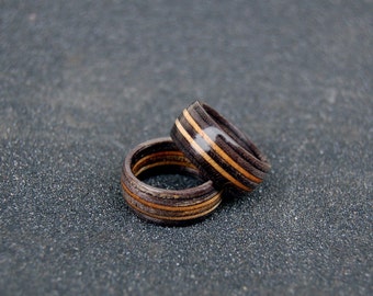 Recycled skateboard rings, Black natural black