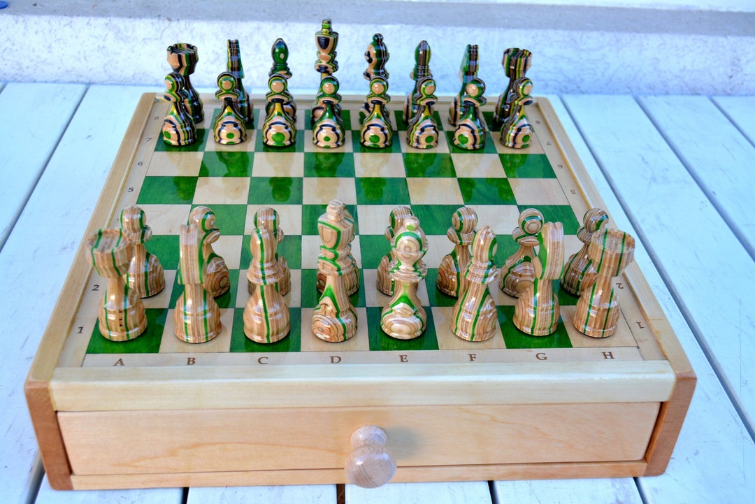 Perfect Gift Chess Set Chess Board and Chess Figures From Etsy