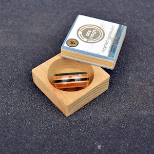 Ring box from recycled skateboards