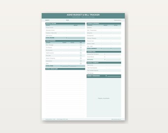 ADHD Habit Tracker Printable 2026 2027 | Monthly Habit Grid, Weekly Check-In, Streak Tracker | Neurodivergent Habit Journal PDF