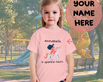 Personalized Princess Unicorn toddler tshirt | Sparkle-tastic | tee | t-shirt