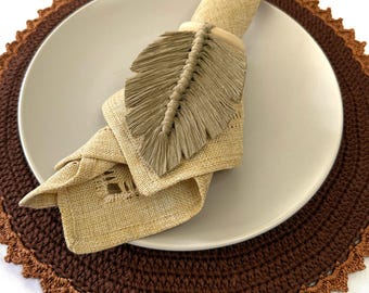 Macrame Napkin Rings – Set of 6