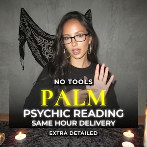 Palm Reading From Photo, Both Hands Analyzed, Life Love and Destiny Lines, Personalized Palmistry Report, Same Hour