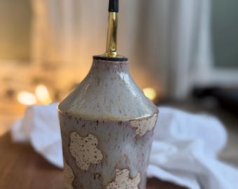 Distributeur d'huile d'olive floral + en céramique