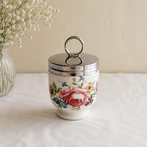 Vintage Royal Worcester Bournemouth Egg Coddler | Floral English Porcelain Egg Cooker