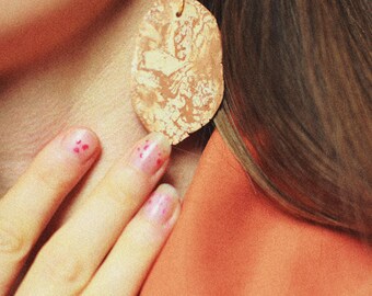 natural clay earrings jewellery with shell