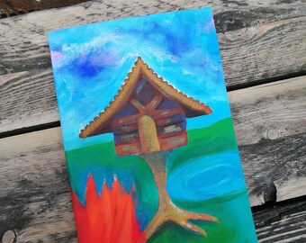 Handmade Painting Journal: Unique Distressed Page Notebook (6x8.5 inches)