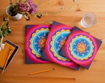 Mandala Sketchbook Blank book, art sketchbook drawing for artist, meditation, spiritual, relax. self love, drawing sketchbook art print