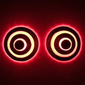 Bullseye Glow Nipple pasties für Raves, Festivals, Glow Parties und mehr!