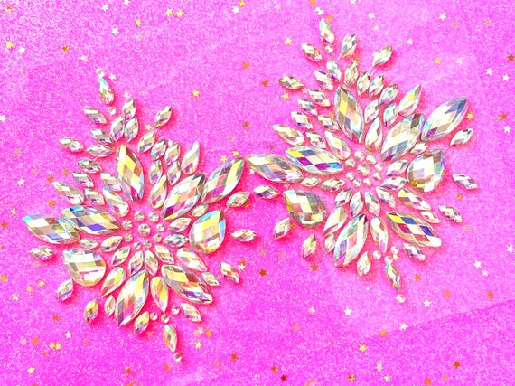BLOSSOM Hot Pink & Yellow Flower Nipple Pasty, Covers (2pcs) w/Pink an –  Appeeling
