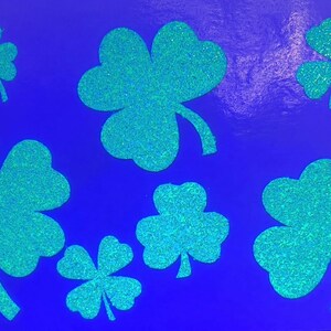 Neon Glow Body Stickers St Patricks Day, Black Light Run, Green Clovers, Shamrock Tattoo, Glow Costume, Stripper Clothes, Rave Wear image 2