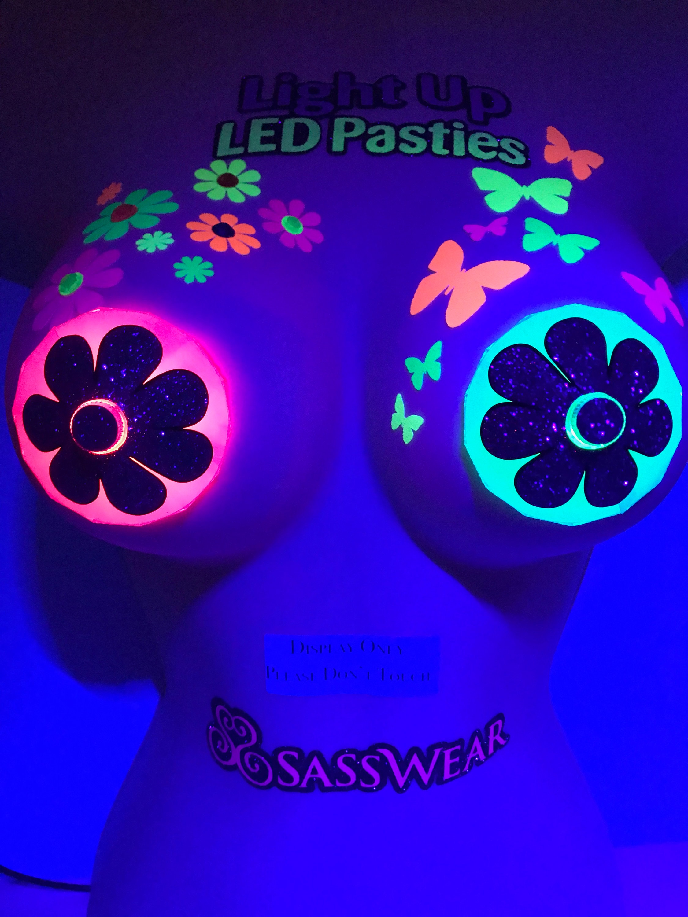 Light up LED Daisy Pasties EDC Costume 