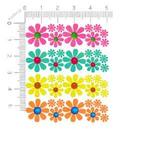 Blacklight Daisy Body Stickers - EDC Costume - Neon Daisy's - Blacklight Glow Party - Rave Outfit image 9