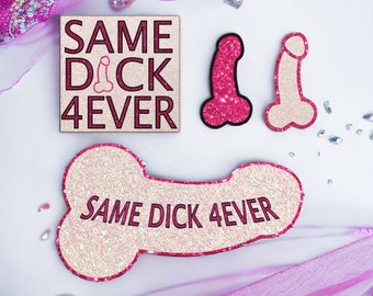 Bachelorette Party Favors, Penis Stickers, Gift for Bride, Bachelorette Party Decorations, Funny Gift for Bride, Set of 4, Same Dick Forever