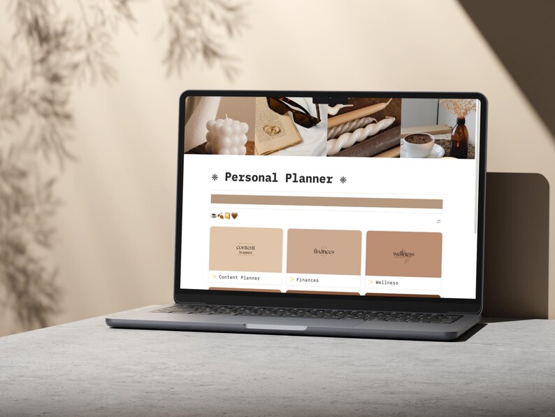 Neutral Notion Dashboard Covers | Minimal Coffee Theme (digital Product ...