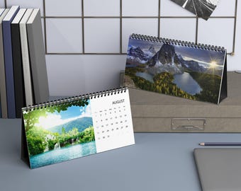 Calendrier de bureau Paysage de montagne | Grille 2027, Calendrier de bureau Nature pittoresque