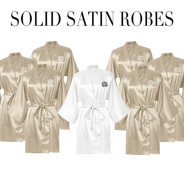 Champagne Bridesmaid Robes | Bridal Party Proposal | Best Bridesmaid Gifts