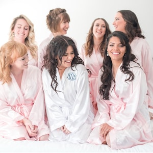 Clearance - Personalized Satin Robe - Bridesmaid Robes - Monogrammed Satin Robe - Bridesmaid Proposal - Budget Robes image 4