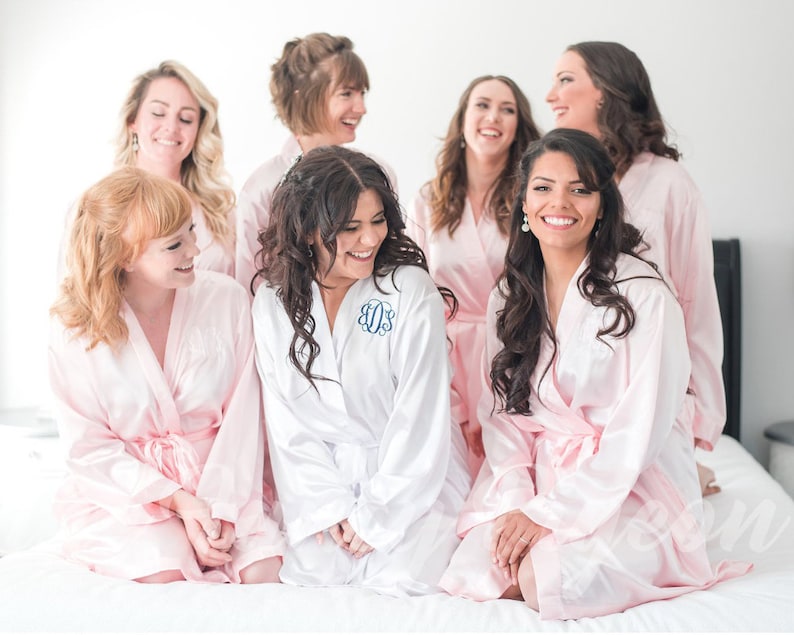 Clearance - Personalized Satin Robe - Bridesmaid Robes - Monogrammed Satin Robe - Bridesmaid Proposal - Budget Robes image 4