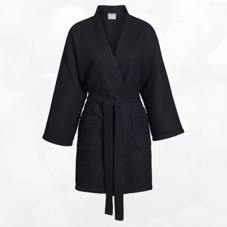 EMBROIDERED ROBE Cotton Waffle Robe Personalized Robes Etsy