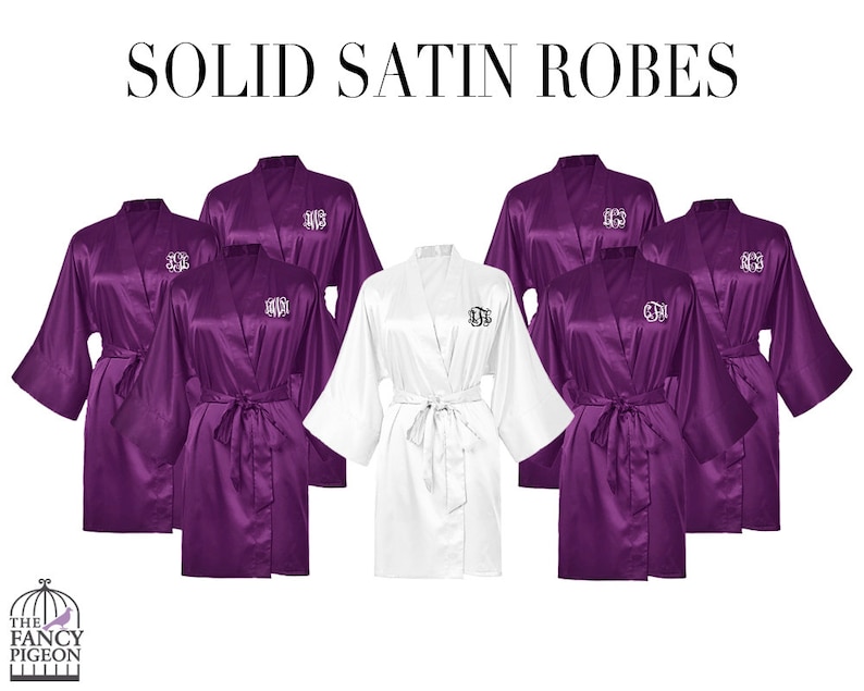 Plum Bridesmaid Robes - Bridal Party Proposal - Best Bridesmaid Gifts 