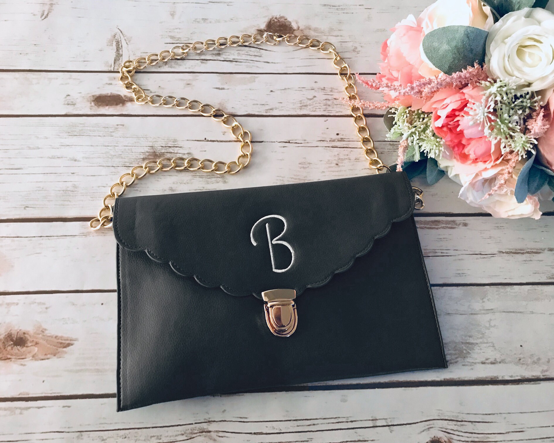 Charcoal clutch bag hotsell