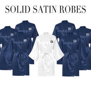 Navy Bridesmaid Robes | Bridal Party Proposal | Best Bridesmaid Gifts