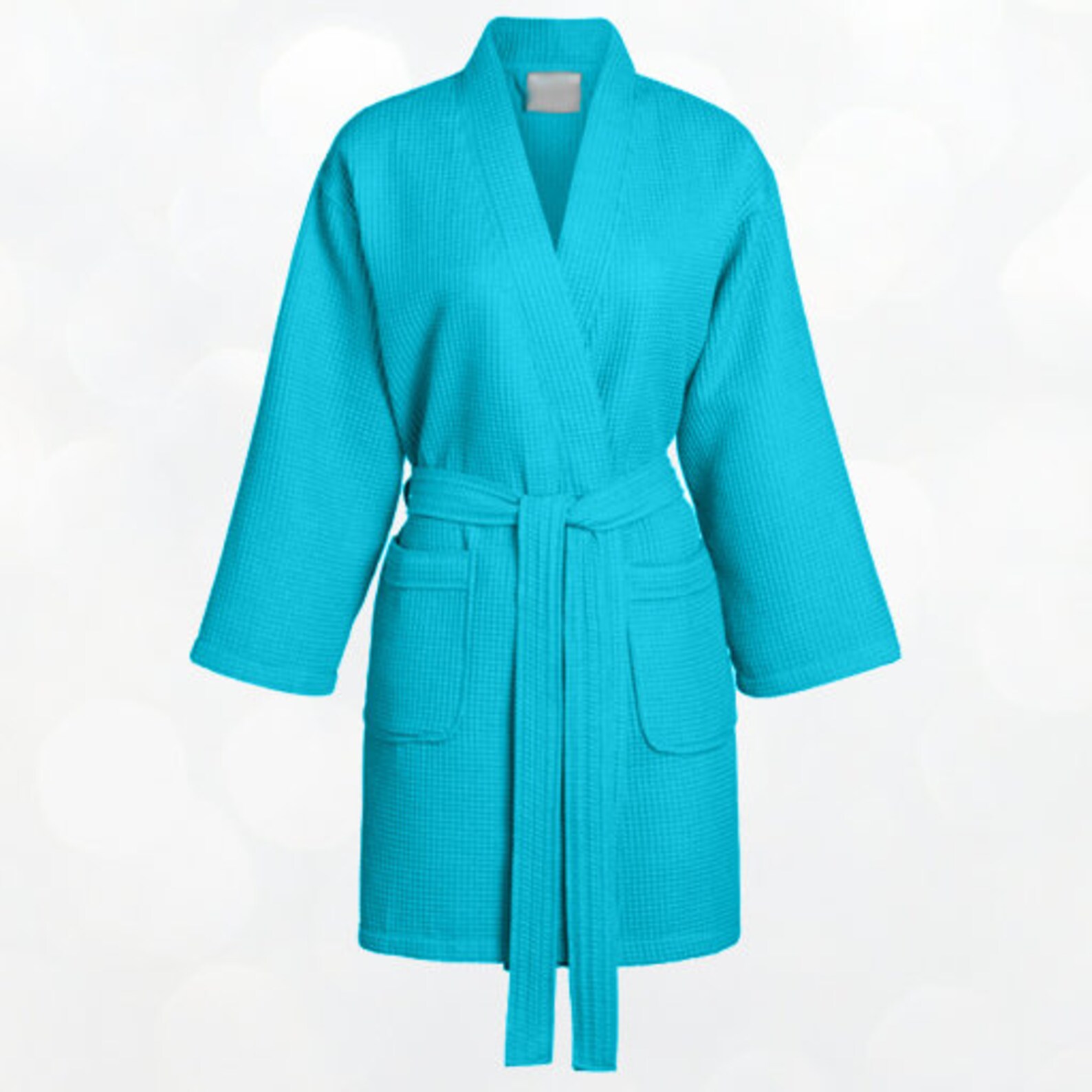 AQUA COTTON ROBES Monogrammed Robe Wedding Robes Waffle Etsy