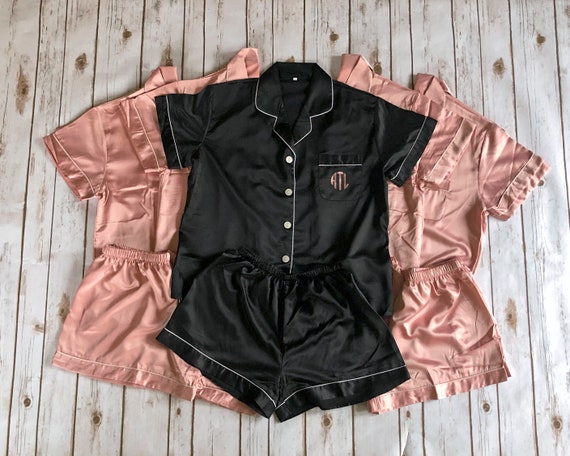 button up bridesmaid pjs