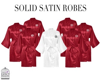 Burgundy Bridesmaid Robes | Bridal Party Proposal | Best Bridesmaid Gifts