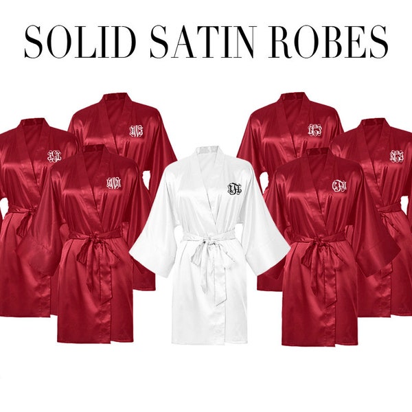 Burgundy Bridesmaid Robes | Bridal Party Proposal | Best Bridesmaid Gifts