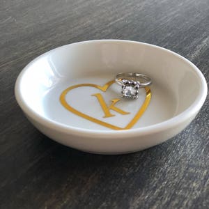 PERSONALIZED JEWELRY TRAY - Ring Dish - Jewelry Dish - Personalized Heart Tray - Personalized Gift - Bridesmaid Gift - Trinket Tray - Vanity
