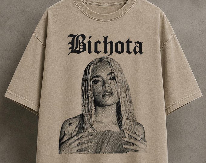 Bichota Inspired Vintage Washed Oversized T-Shirt