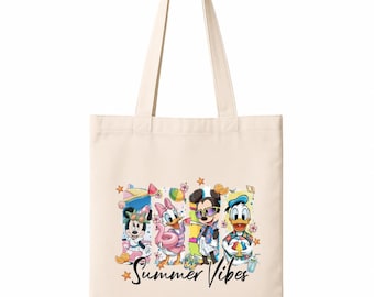 Disney Summer Vibes Canvas Tote Bag