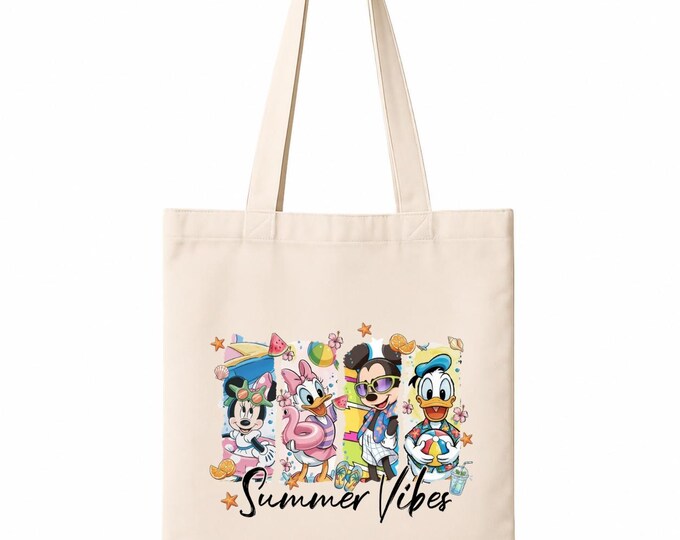Disney Summer Vibes Canvas Tote Bag