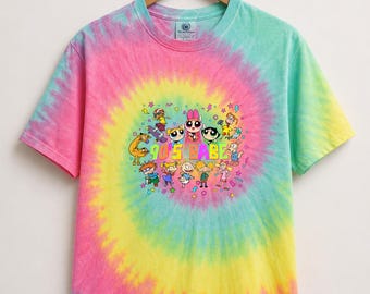 90s Babe Tie Dye Shirt Retro Cartoon Tee