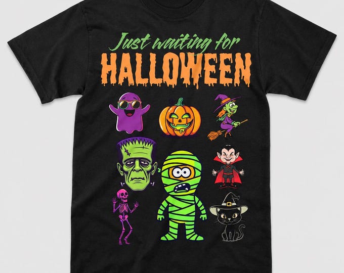 Halloween Graphic Shirt, Spooky Season Ghost Pumpkin Witch Mummy Tee