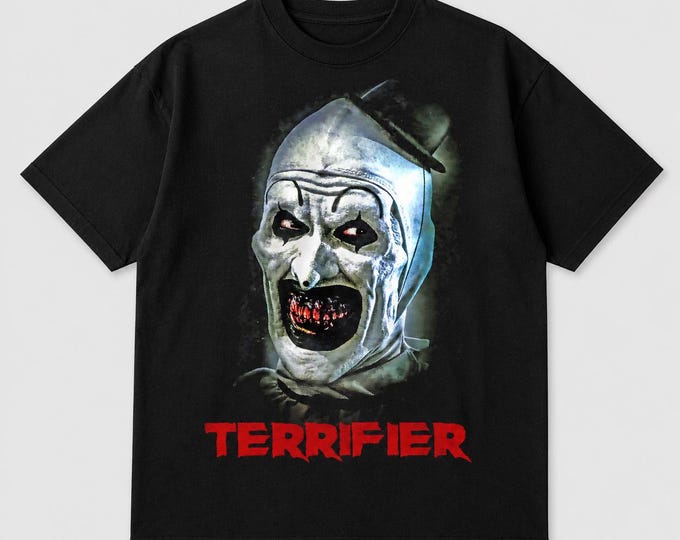 Terrifier Horror Movie T-Shirt, Art the Clown Graphic Tee, Unisex Halloween Shirt.