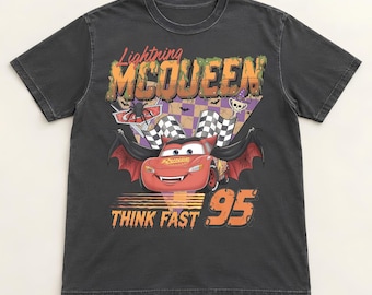Lightning McQueen Halloween Shirt, Spooky Race Car Tee (Front & Back Print)