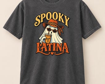 Spooky Latina Halloween Shirt, Brujita Ghost Graphic Tee