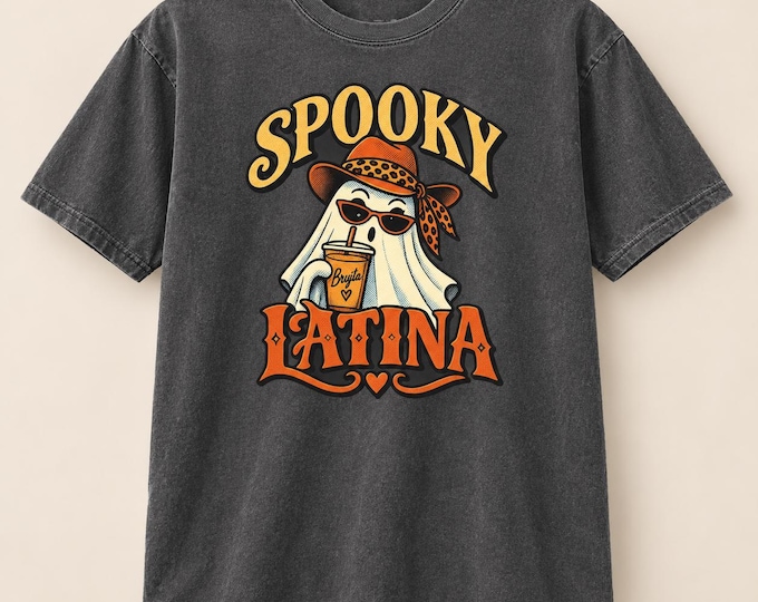 Spooky Latina Halloween Shirt, Brujita Ghost Graphic Tee