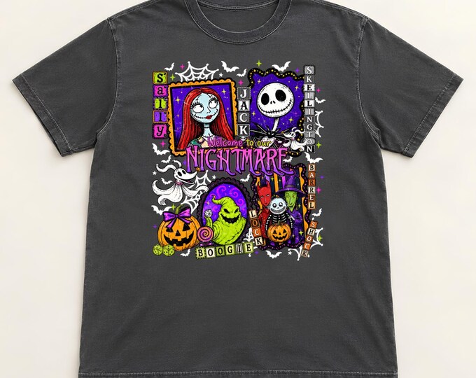 Nightmare Before Christmas Shirt: Jack, Sally & Oogie Boogie Halloween Tee