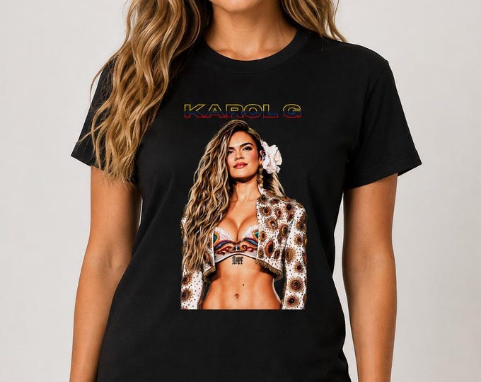 Karol G Inspired Halftone Style T-shirt