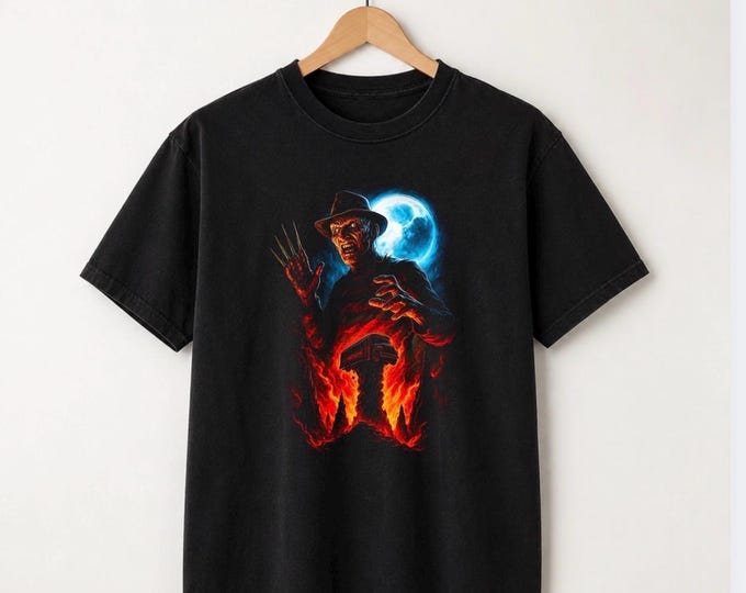 Freddy Krueger Nightmare Graphic Tee, Vintage Horror Inspired Shirt