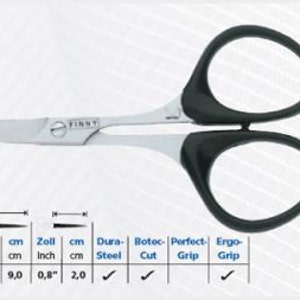 Kretzer Finny 65409 (70409) 3.5&quot; / 9cm - Nail / Weaver&#39;s Scissors, Curved Blades
